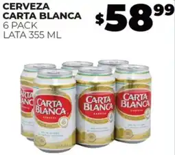 Merco CERVEZA CARTA BLANCA 6 PACK LATA 355ML oferta