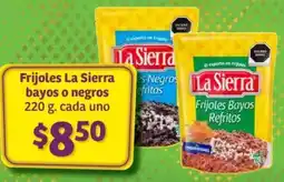 Soriana Híper Frijoles La Sierra bayos o negros 220g oferta