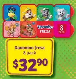 Soriana Híper Danonino fresa 8 pack oferta