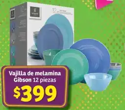 Soriana Híper Vajilla de melamina Gibson 12 piezas oferta