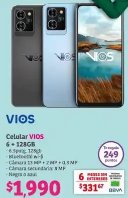 Soriana Híper VIOS Celular VIOS 6.5pulg 128gb oferta