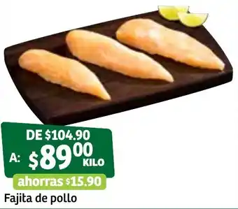 Soriana Súper Fajita de Pollo oferta