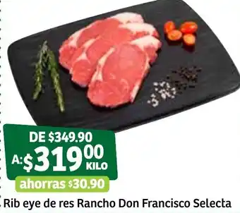 Rib Eye de res Rancho Don Francisco Selecta