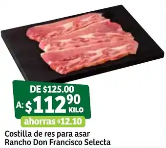Soriana Súper Costilla de res para asar Rancho Don Francisco Selecta oferta