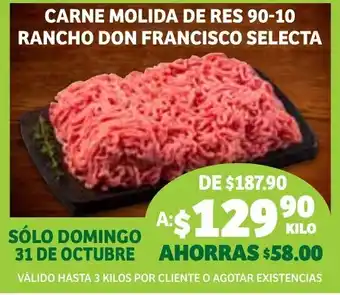 Carne Molida de res 90-10 Rancho Don Francisco Selecta