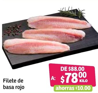 Soriana Híper Filete de basa rojo oferta