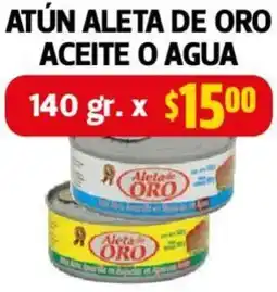 Farmacias Guadalajara ATÚN ALETA DE ORO ACEITE O AGUA 140GR oferta