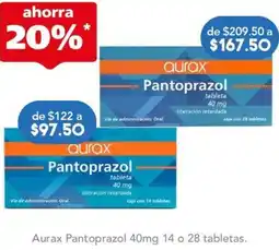 Farmacia San Pablo Aurax Pantoprazol 40mg 14 o 28 tabletas oferta