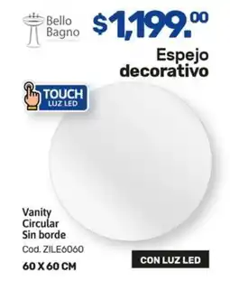Niplito Bello Bagno Espejo decorativo Vanity Circular Sin Borde oferta