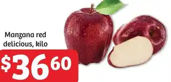 Soriana Híper Manzana red delicious, kilo oferta