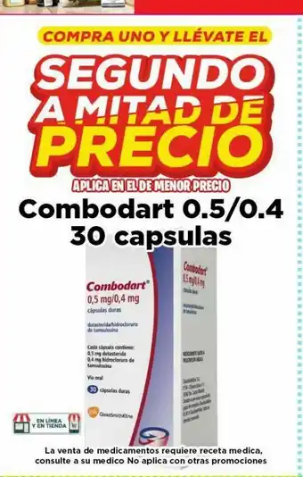 HEB Combodart 0.5/0.4 30 capsulas oferta