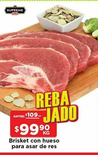 HEB Brisket con hueso para asar de res oferta