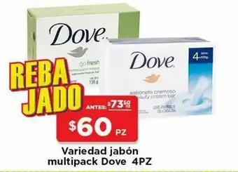 Jabon multipack dove 4 pz