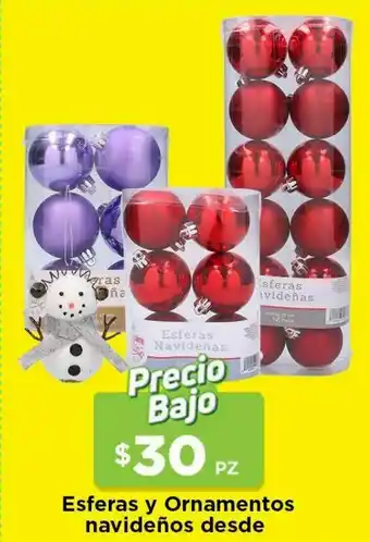 Esferas y ornamentos navideños