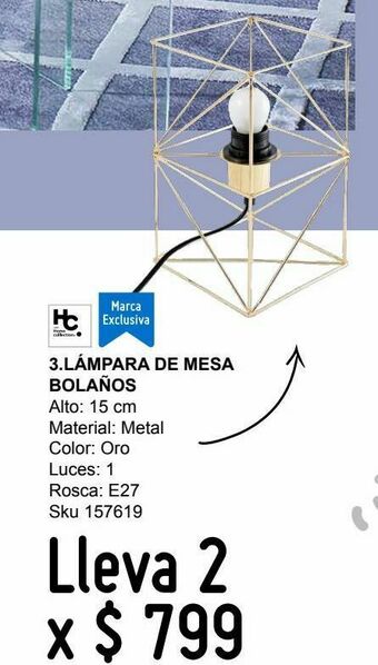Lámpara mesa 40w bolaños oro 1luz e27 trend metal 15cm