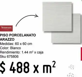 Sodimac Homecenter Piso 60x60 arazzo blanco esmaltado mate oferta