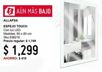 Sodimac Homecenter El8060a espejo touch con luz led oferta