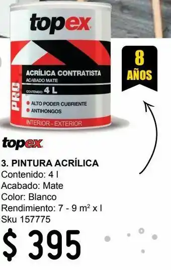 Sodimac Homecenter Pintura acrílica 4 l blanca oferta