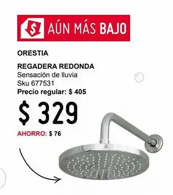 Sodimac Homecenter Regadera redonda cromo 20 cm diametro oferta