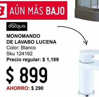 Sodimac Homecenter Monomando de lavabo lucena blanco oferta