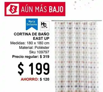 Cortina de baño east up 180x180 cm
