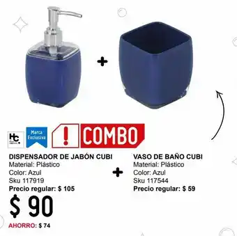 Sodimac Homecenter Vaso de baño cubi azul oferta