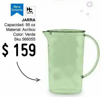 Jarra acrílico 22cm verde