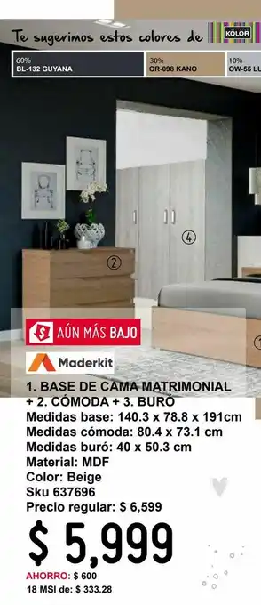 Combo cama comoda y buro