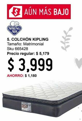 Sodimac Homecenter Colchon matrimonial kipling oferta