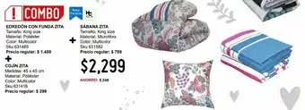 Sodimac Homecenter Edredón c/funda zita king oferta