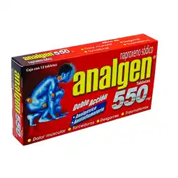 Farmacias YZA Analgen 550Mg 12 Tabs oferta