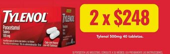 Farmacia San Pablo Tylenol tab 500mg fra c/40 oferta