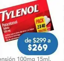 Farmacia San Pablo Tylenol tab 500mg epy c/80 oferta
