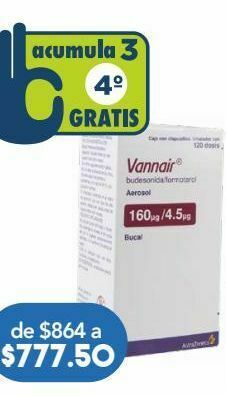 Farmacia San Pablo Vannair aer 160/4.5 mcg caj c/120d oferta