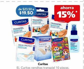 Farmacia San Pablo Curitas venditas transpiel c/10pzs oferta