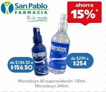 Farmacia San Pablo Microdacyn 60 spr superoxidacion c/120ml oferta