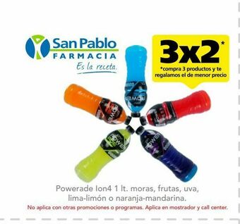 Farmacia San Pablo Powerade frutas ion 4 c/1lt oferta