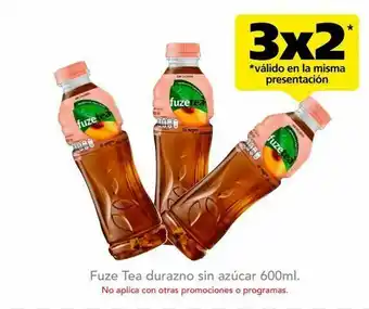 Farmacia San Pablo Fuze tea te durazno sin azucar c/600ml oferta