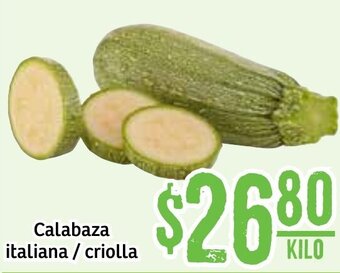 Soriana Híper Calabaza Italiana / Criolla oferta
