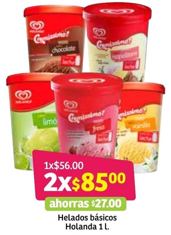 Soriana Híper Helados básicos Holanda 1L oferta