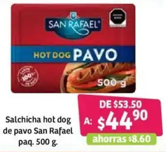Soriana Mercado Salsicha hot dog de pavo San Rafael 500g oferta