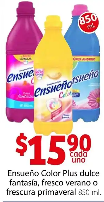 Ensueño Color Plus Dulce Fantasía, Fresco Verano o Frescura Primaveral 850ml