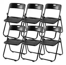 Set 6 Sillas Plegables Plastico Reforzado Antideslizante