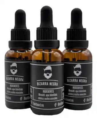 Mercado Libre Minoxidil Al 15% Bizarra Negra Con Cafeína 3x2 (3 Frascos) oferta