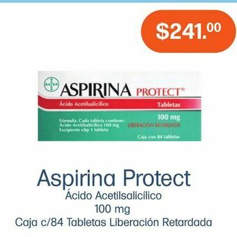 Aspirina protect 100mg tab caj c/84