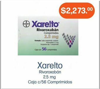 Xarelto 2.5mg com caj c/56