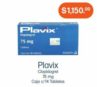 Plavix 75mg gra caj c/14