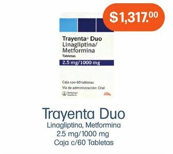 Trayenta duo 2.5/1000mg tab caj c/60