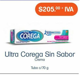 Farmacias Especializadas Ultra corega sin sabor cre 70 g oferta