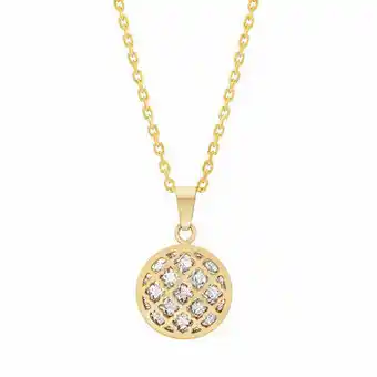 Collar con Dije, Oro Amarillo y Blanco Italiano de 14K